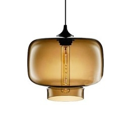 70W Nowoczesna lampa wisząca ze szkła w kolorze brązowej, przezroczystej butelki