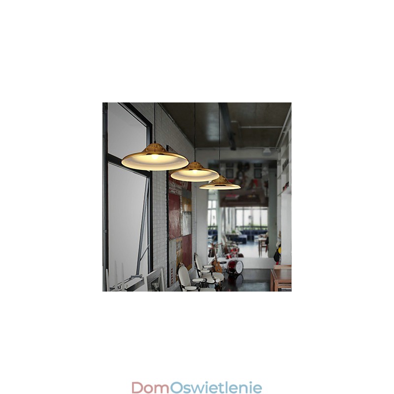 Wisząca lampa metalowa Country Gold Garaż