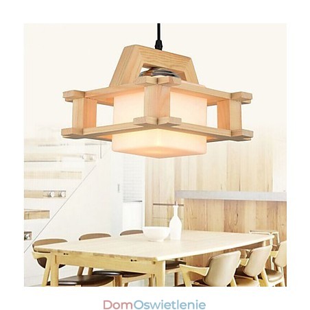 Lampa z litego drewna Lampa z litego drewna