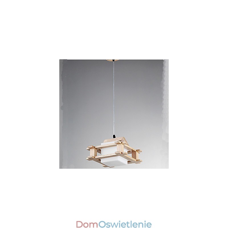 Lampa z litego drewna