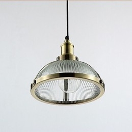 Amerykański retro szklany klosz lampy mała lampa wisząca