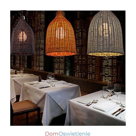 Żyrandol rattanowy Żyrandol Żyrandol Kreatywna lampa rattanowa retro