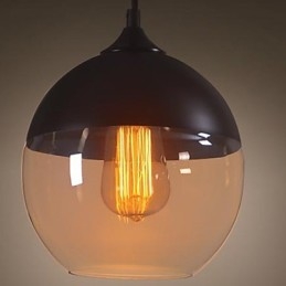 WestMenLights Nowoczesna lampa wisząca ze szkła vintage, sufitowa, średnica 200 mm
