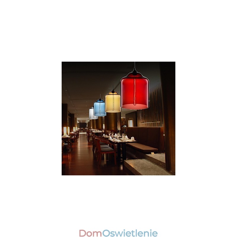 Retro Kreatywna Pojedyncza Głowica Szklana Lampa Wisząca Cafe W Złotej Rybce