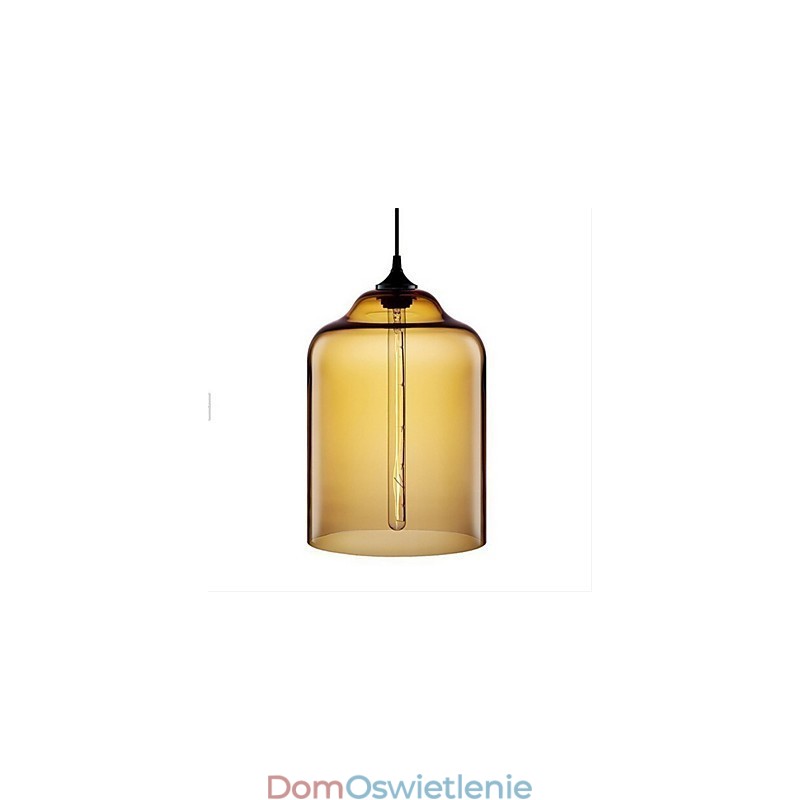 Retro Kreatywna Pojedyncza Głowica Szklana Lampa Wisząca Cafe W Złotej Rybce