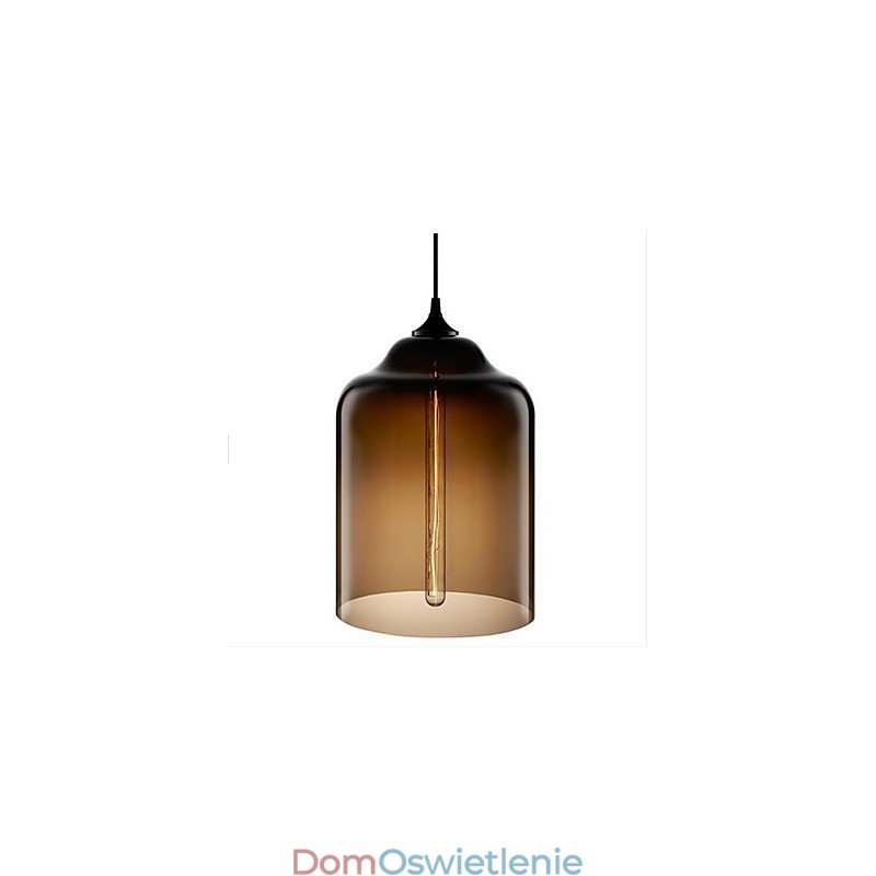 Retro Kreatywna Pojedyncza Głowica Szklana Lampa Wisząca Cafe W Złotej Rybce