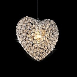 Nowoczesna współczesna lampa wisząca z kryształu i metalu