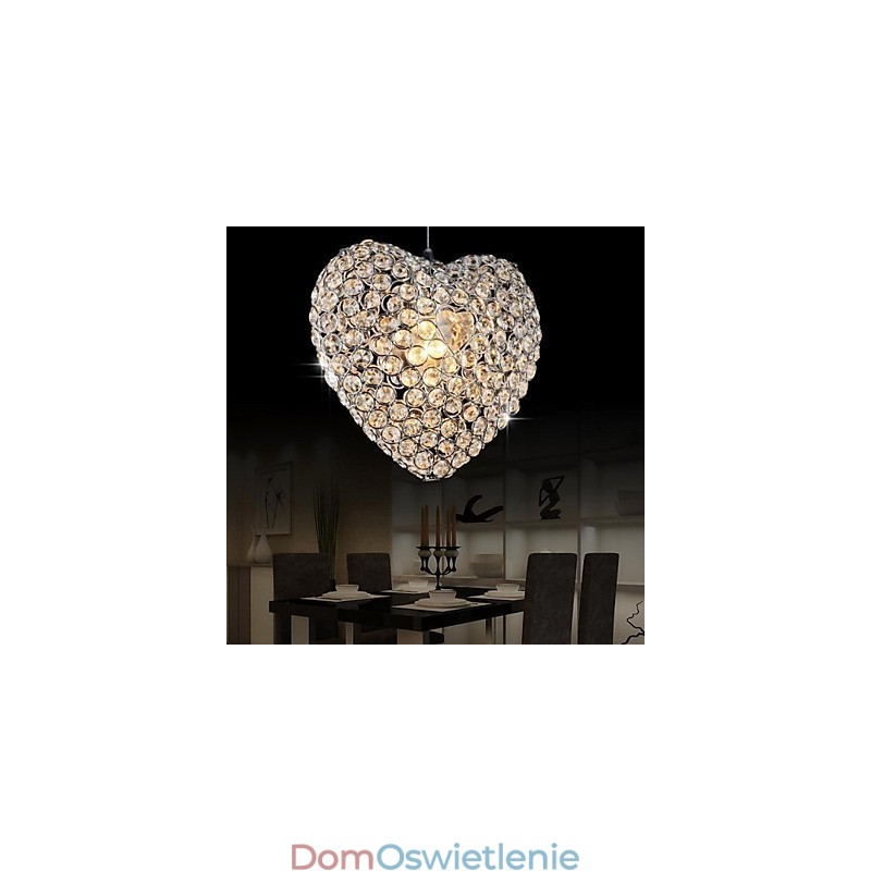 Nowoczesna współczesna lampa wisząca z kryształu i metalu