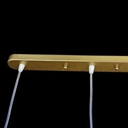 Wisząca lampa z brązu, klosz szklany, wzór trzy światła, europejski, retro, klasyczny