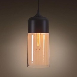 WestMenLights Elegancki klosz do butelki DIY Lampa sufitowa Szklana lampa wisząca Oświetlenie Edison Bulb Home
