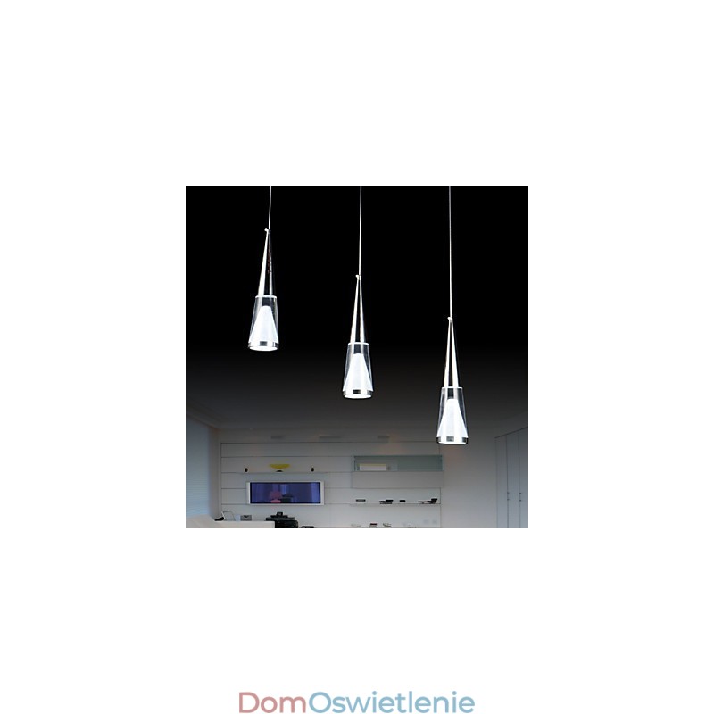 3 światła wiszące nowoczesne współczesne metalowe