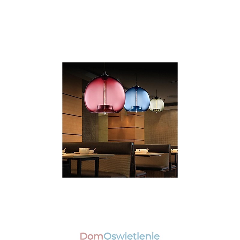 Retro Kreatywna Pojedyncza Głowica Szklana Lampa Wisząca Cafe W Złotej Rybce