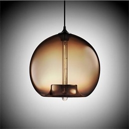 Retro Kreatywna Pojedyncza Głowica Szklana Lampa Wisząca Cafe W Złotej Rybce