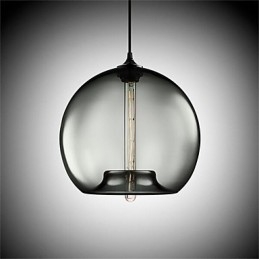 Retro Kreatywna Pojedyncza Głowica Szklana Lampa Wisząca Cafe W Złotej Rybce