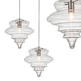Lampa wisząca 1 światło Nowoczesna prostota Bezbarwne szkło przezroczyste