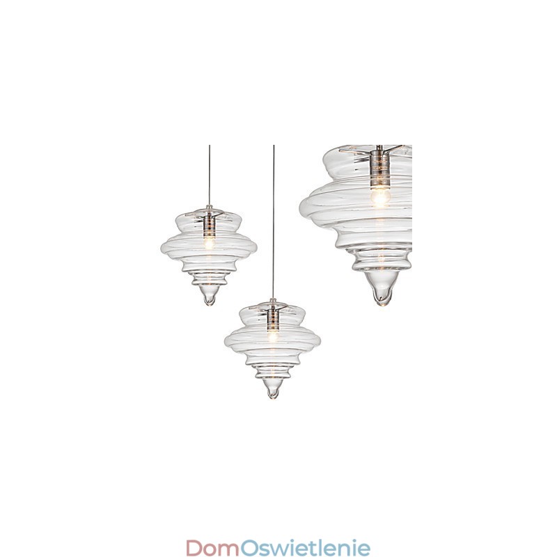 Lampa wisząca 1 światło Nowoczesna prostota Bezbarwne szkło przezroczyste