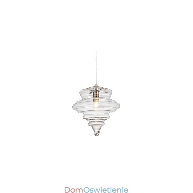 Lampa wisząca 1 światło Nowoczesna prostota Bezbarwne szkło przezroczyste