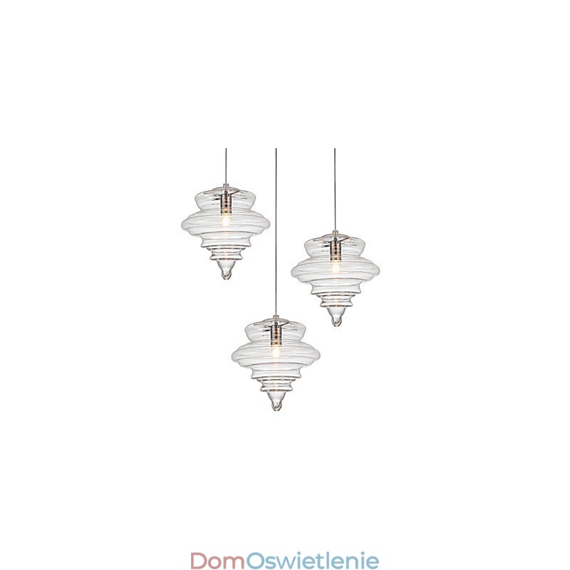 Lampa wisząca 1 światło Nowoczesna prostota Bezbarwne szkło przezroczyste