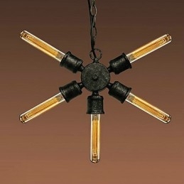 Retro Malowanie Metalowa Lampa Wisząca