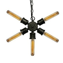 Retro Malowanie Metalowa Lampa Wisząca