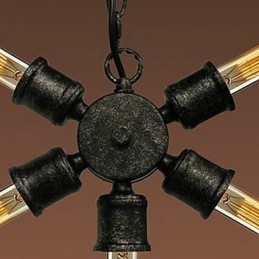 Retro Malowanie Metalowa Lampa Wisząca