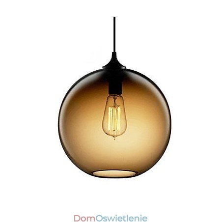 Nowoczesna szklana lampa wisząca w okrągłym brązowym kształcie bańki Nowoczesna szklana lampa wisząca w okrągłym brązowym kształcie bańki