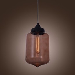70W Nowoczesna lampa wisząca ze szkła w przezroczystym wzornictwie butelki