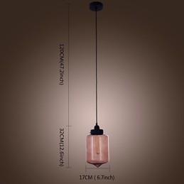 70W Nowoczesna lampa wisząca ze szkła w przezroczystym wzornictwie butelki
