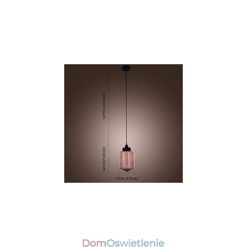 70W Nowoczesna lampa wisząca ze szkła w przezroczystym wzornictwie butelki