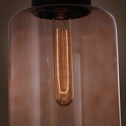 70W Nowoczesna lampa wisząca ze szkła w przezroczystym wzornictwie butelki