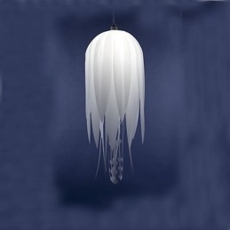 Lampa wisząca Nowoczesna minimalistyczna biała 1 światło metal i