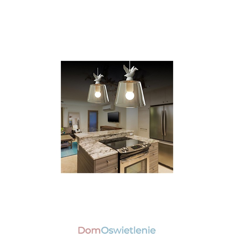 Amerykańska lampa szklana w stylu retro, kreatywna, pojedyncza głowica, Nordic Cafe