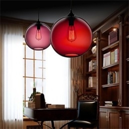 Retro Kreatywna Pojedyncza Głowica Szklana Lampa Wisząca Cafe W Złotej Rybce