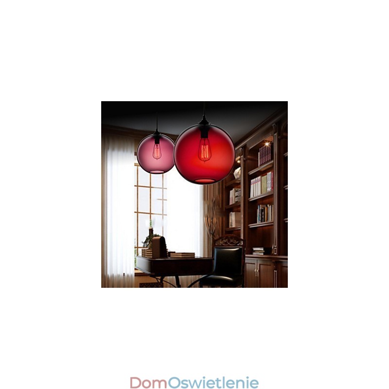 Retro Kreatywna Pojedyncza Głowica Szklana Lampa Wisząca Cafe W Złotej Rybce