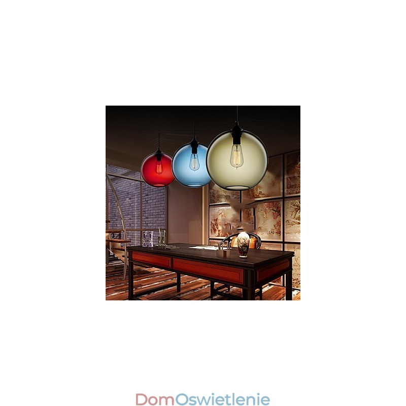 Retro Kreatywna Pojedyncza Głowica Szklana Lampa Wisząca Cafe W Złotej Rybce