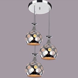 Nowoczesna współczesna lampa wisząca w stylu miniaturowym, galwanizowana