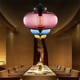 Retro Kreatywna Pojedyncza Głowica Szklana Lampa Wisząca Cafe W Złotej Rybce