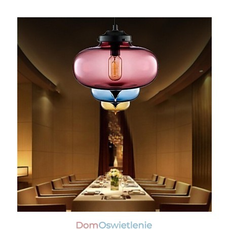 Retro Kreatywna Pojedyncza Głowica Szklana Lampa Wisząca Cafe W Złotej Rybce