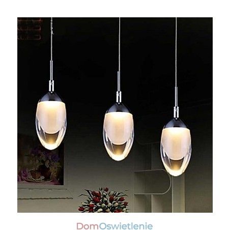 Nowoczesna współczesna lampa wisząca z metalu chromowanego Nowoczesna współczesna lampa wisząca z metalu chromowanego