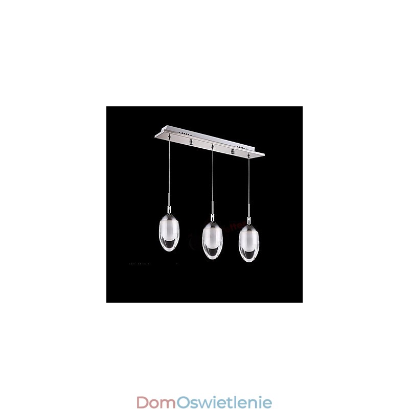 Nowoczesna współczesna lampa wisząca z metalu chromowanego