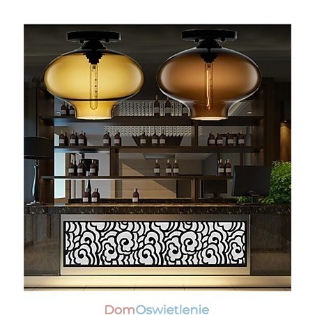 Retro Kreatywna Pojedyncza Głowica Szklana Lampa Wisząca Cafe W Złotej Rybce Retro Kreatywna Pojedyncza Głowica Szklana Lampa Wisząca Cafe W Złotej Rybce