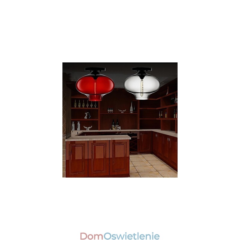 Retro Kreatywna Pojedyncza Głowica Szklana Lampa Wisząca Cafe W Złotej Rybce