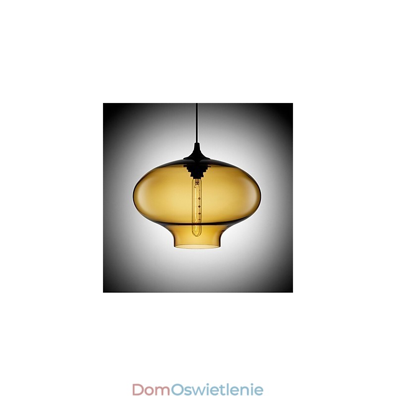 Retro Kreatywna Pojedyncza Głowica Szklana Lampa Wisząca Cafe W Złotej Rybce