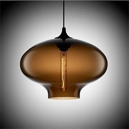 Retro Kreatywna Pojedyncza Głowica Szklana Lampa Wisząca Cafe W Złotej Rybce