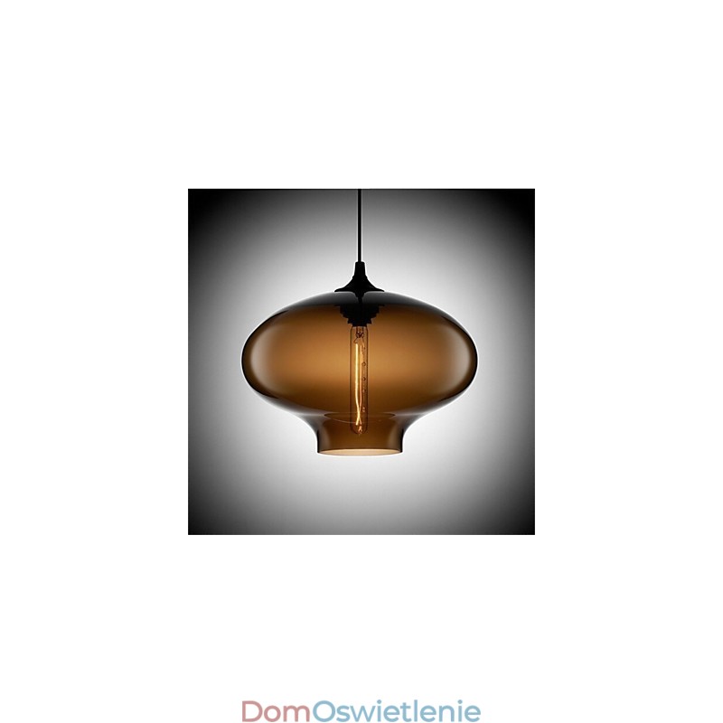 Retro Kreatywna Pojedyncza Głowica Szklana Lampa Wisząca Cafe W Złotej Rybce