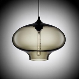 Retro Kreatywna Pojedyncza Głowica Szklana Lampa Wisząca Cafe W Złotej Rybce