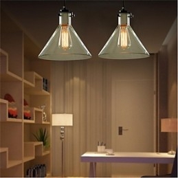 Amerykańska lampa szklana w stylu retro, kreatywna, pojedyncza głowica, Nordic Cafe