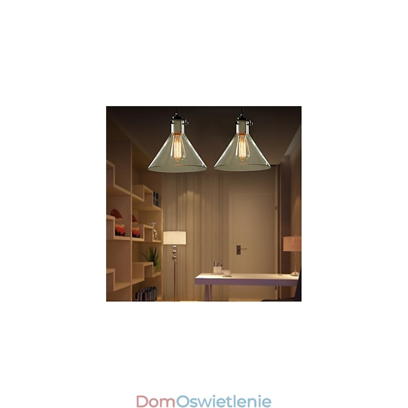 Amerykańska lampa szklana w stylu retro, kreatywna, pojedyncza głowica, Nordic Cafe