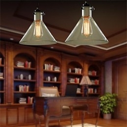 Amerykańska lampa szklana w stylu retro, kreatywna, pojedyncza głowica, Nordic Cafe