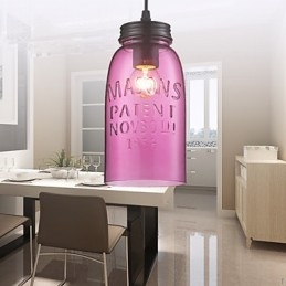 1-punktowa nowoczesna lampa wisząca ze szkła w przezroczystym kształcie bańki